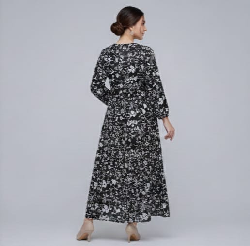 Khaddar Print Shirt & Print Trouser ZAREVA Black