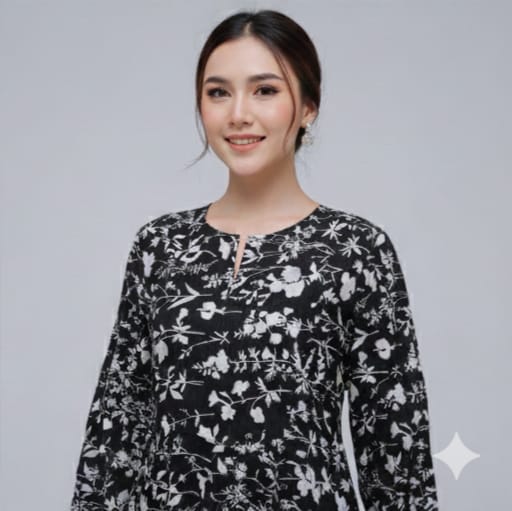 Khaddar Print Shirt & Print Trouser ZAREVA Black