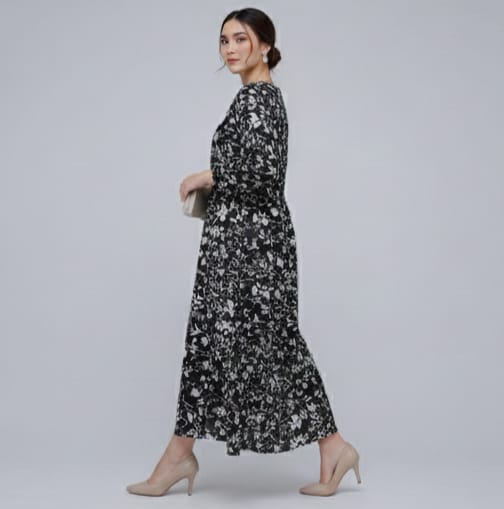 Khaddar Print Shirt & Print Trouser ZAREVA Black