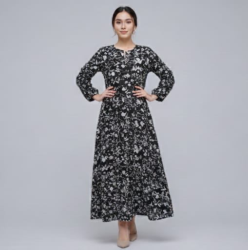 Khaddar Print Shirt & Print Trouser ZAREVA Black